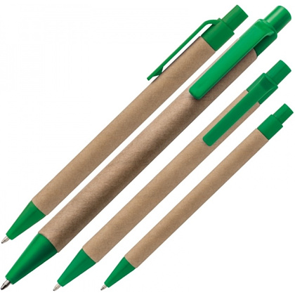 Ручка шариковая автоматическая "Bristol", коричневый, зеленый, стерж. синий - 2