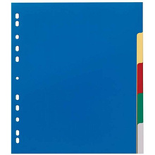 Цветной разделитель, A4, ассорти