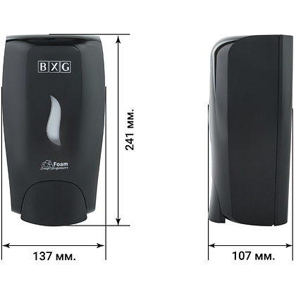 Диспенсер BXG-FD-1198В, для мыла-пены 1 л, пластик, черный - 8