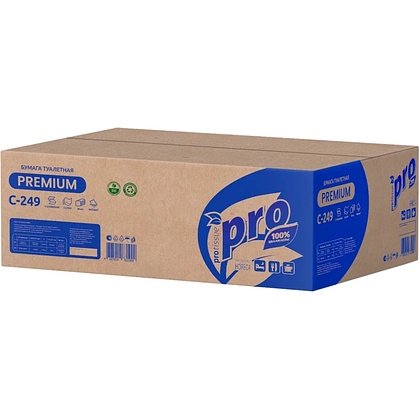 Бумага туалетная PROtissue, 250 листов, 2 слоя, Instant, 100% целлюлоза - 4