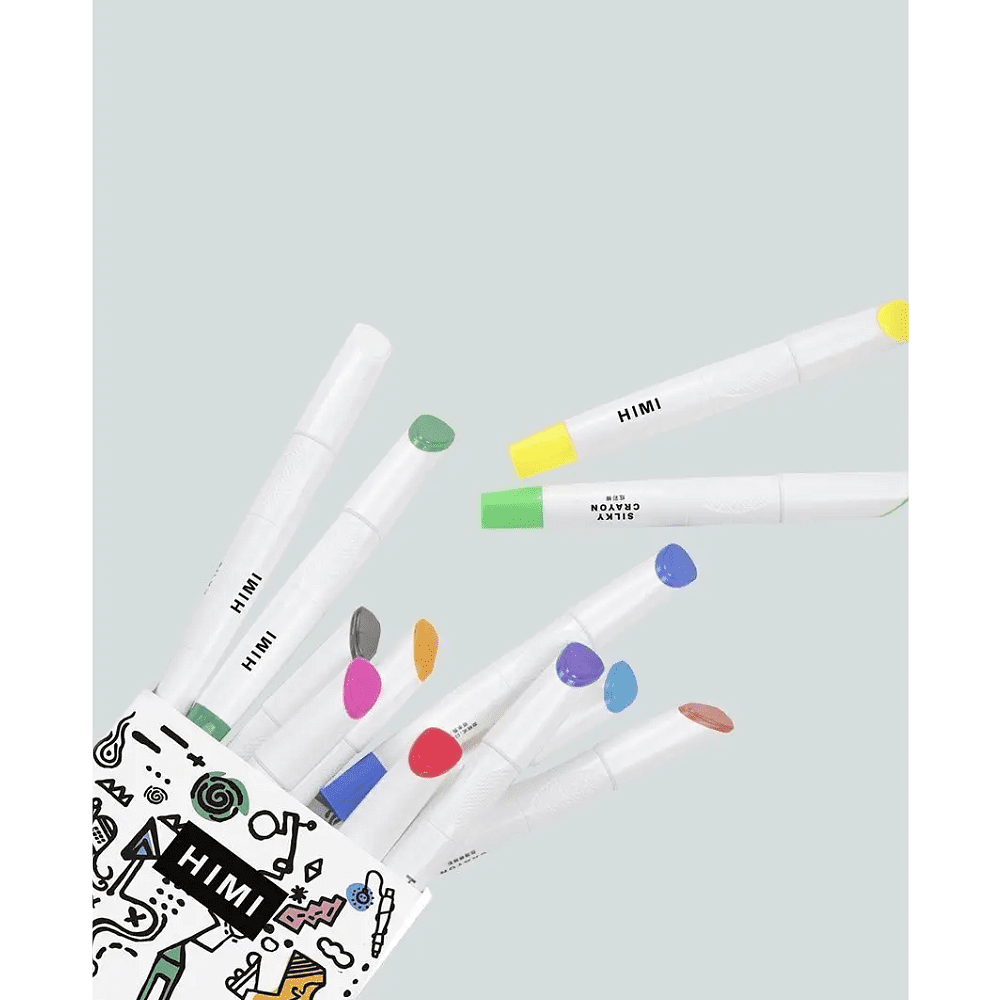 Мелки восковые "Himi Silky Crayon", 24 цвета, ассорти - 4