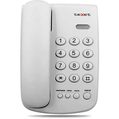 Проводной телефонный аппарат Texet TX-241, светло-серый