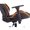 Кресло игровое Бюрократ "Knight Outrider", экокожа, металл, черный, оранжевый, ромбик - 9