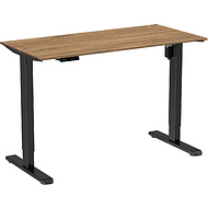 Стол с электроприводом WellDesk Light 1300x675х18 черный/дуб канзас коричневый (9116309+9072451)