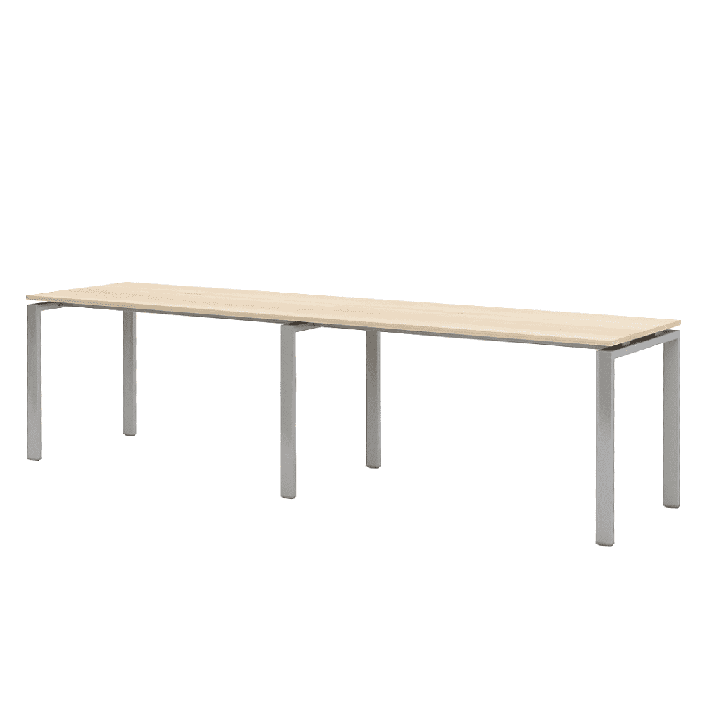 Коллекция Титан Бенч-система линейная на 2 рабочих места ТН314ТР-2х1+ТН314К-22_ПР, 2800х700х742, с пропусками для кабеля