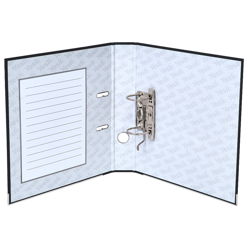 Папка-регистратор "Yesli:", А4, 50 мм, ПВХ Эко, черный - 6