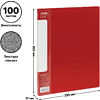 Папка-скоросшиватель А-611 "Стандарт" с карманом, пластик, красный - 4