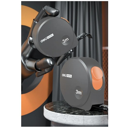 Рулетка Deli HS HT8316C, 3м х 16 мм, Soft Touch, оранжевый - 5