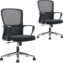 Кресло компьютерное SitZone U-069B, черный, 2 шт/упак