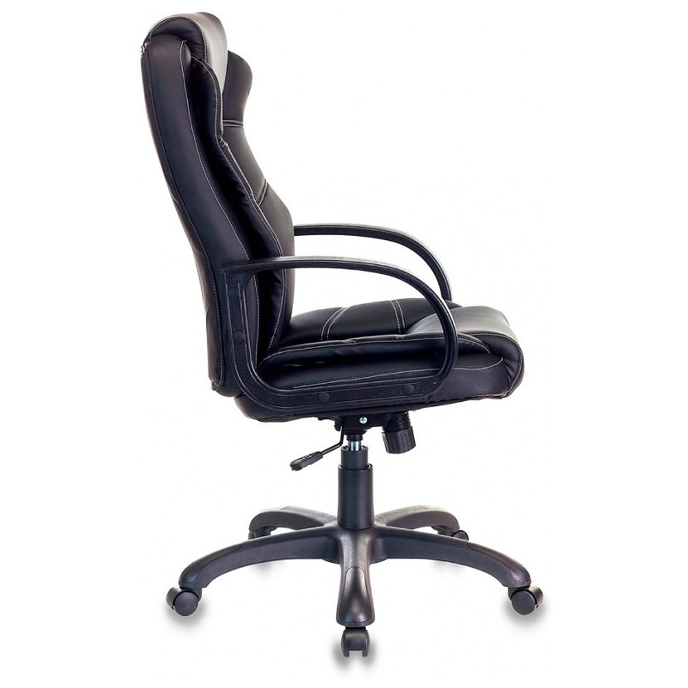 Кресло для руководителя Бюрократ "CH-839/BLACK", искусственная кожа, пластик, черный - 3