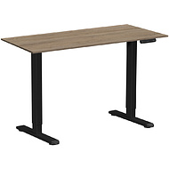 Стол с электроприводом WellDesk Prime 1300x675х18 черный/дуб денвер трюфель (9191461+9072454)