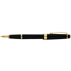 Ручка перьевая F "Bailey Light Polished Black Resin and Gold Tone", черный, золотой - 4