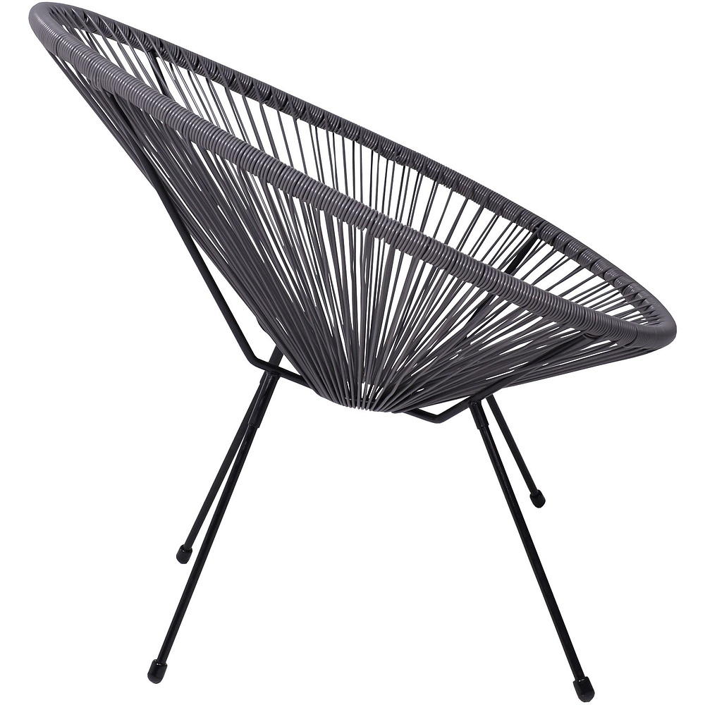 Кресло садовое AksHome RIMINI, искусственный ротанг, серый - 7