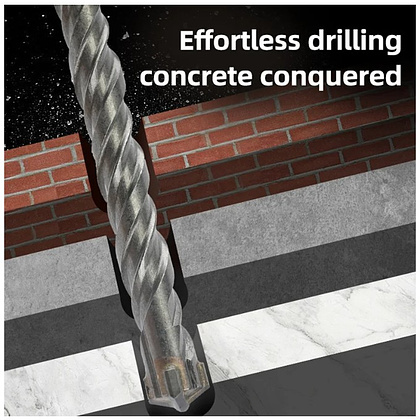 Бур по бетону Deli YS EDH-YCZ16012-E1, 12x160 мм, X-Tip, SDS-PLUS - 6