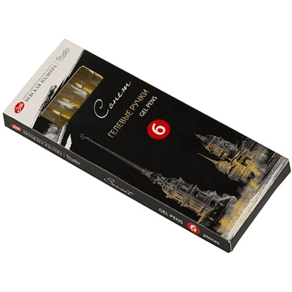 Ручка гелевая "Сонет", 0.5 мм, золото - 6