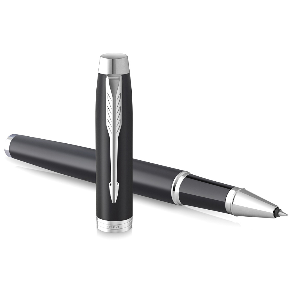 Ручка-роллер "Parker IM Essential Matte Black CT", 0.5 мм, черный, серебристый, стерж. черный - 3