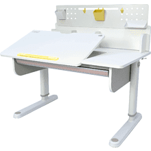 Комплект Ergosmart ученический Caravel S: стол регулируемый Caravel S, полка с подставкой для книг Wooden space S