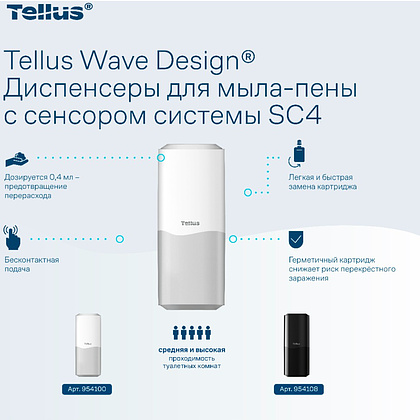 Мыло-пена Tellus Премиум, 1 л, ультрамягкое, SC4 - 6