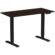 Стол с электроприводом WellDesk Prime 1300x675х18 черный/дуб термо черно-коричневый (9191461+9178193)