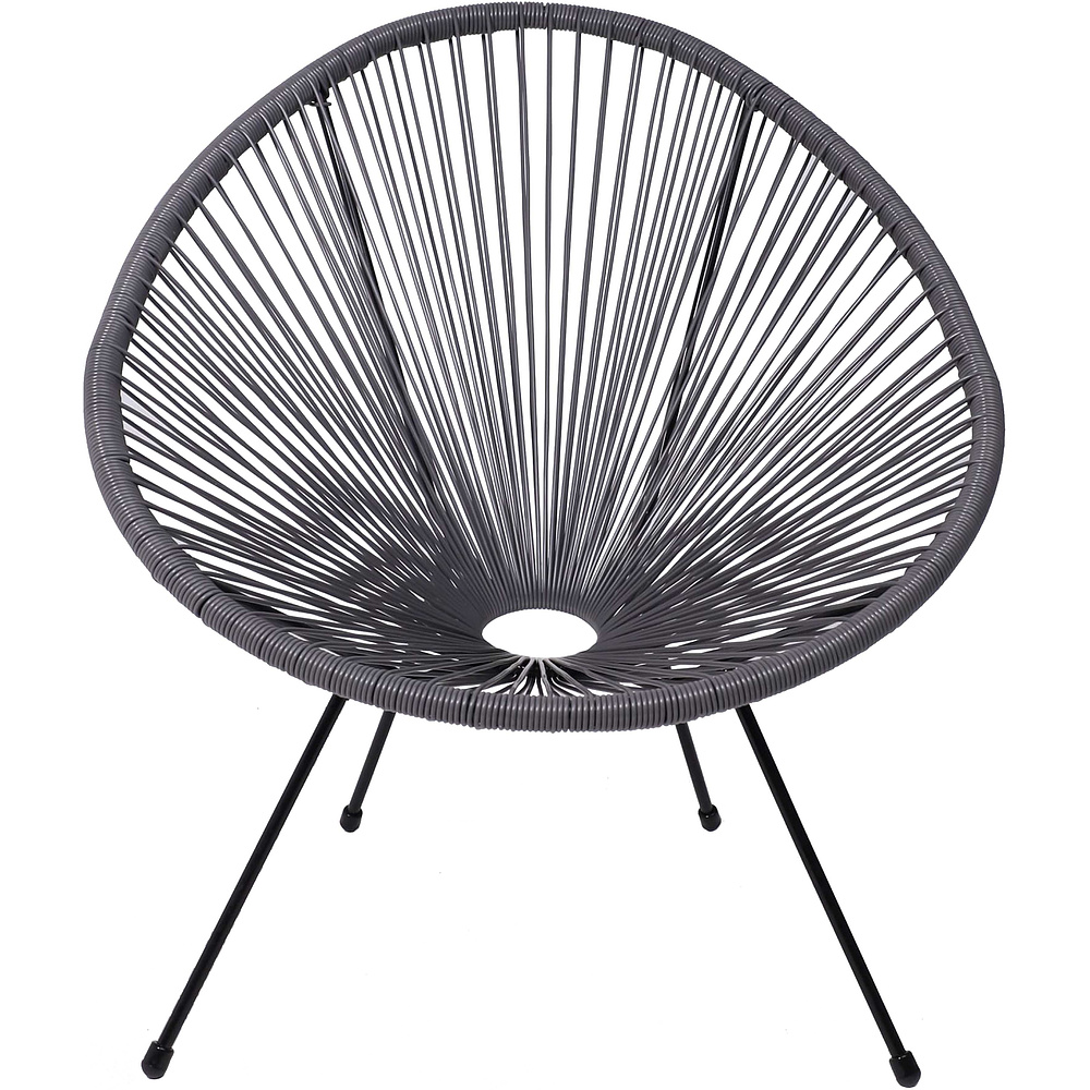 Кресло садовое AksHome RIMINI, искусственный ротанг, серый - 6