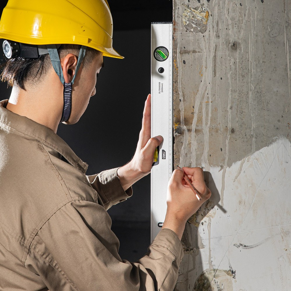 Уровень строительный Deli YS EDL700600B, 600 мм, магнит, алюминиевый сплав - 3