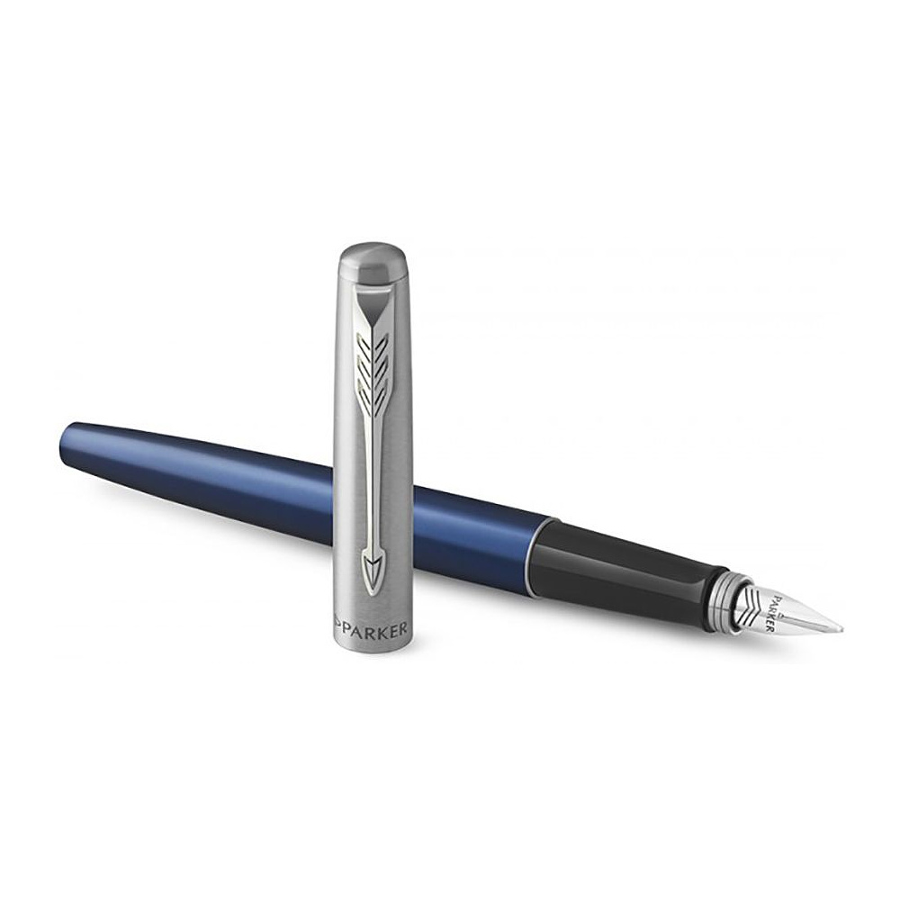 Ручка перьевая "Parker Jotter Royal Blue CT", M, синий, серебристый, патрон синий - 3