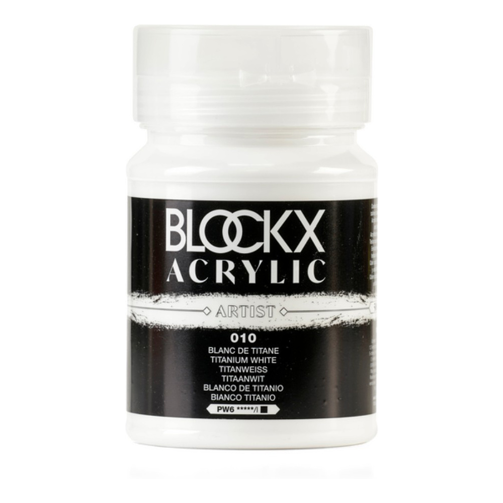 Краски акриловые "Blockx", 010 белила титановые, 500 мл