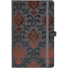 Блокнот "Copper baroqe", А5, 96 листов, черный, срез медный