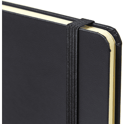 Блокнот "A5-001", А6, 80 листов, на резинке, черный - 3