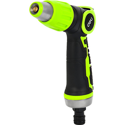 Пистолет-распылитель Deli GS EDL8072, 3 функции, быстросъем, бескурковый, черный, зеленый
