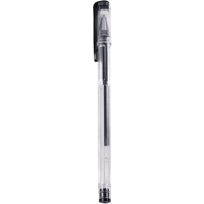 Ручка гелевая "Office Products", 0.5 мм, прозрачный, стерж. черный - 2