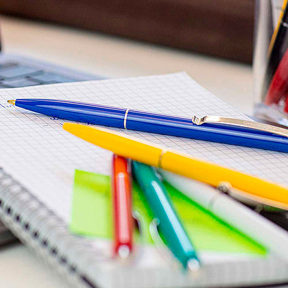 Ручка шариковая автоматическая "Schneider K15", 1 мм, ассорти, стерж. синий - 5