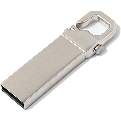 USB Flash накопитель 2.0 "Key", 16 Gb, металл, серебристый