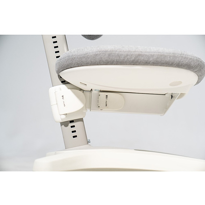 Кресло детское Ergosmart Maximus, ткань, серый, пластик, корпус белый, с чехлом "светлый лен" - 7