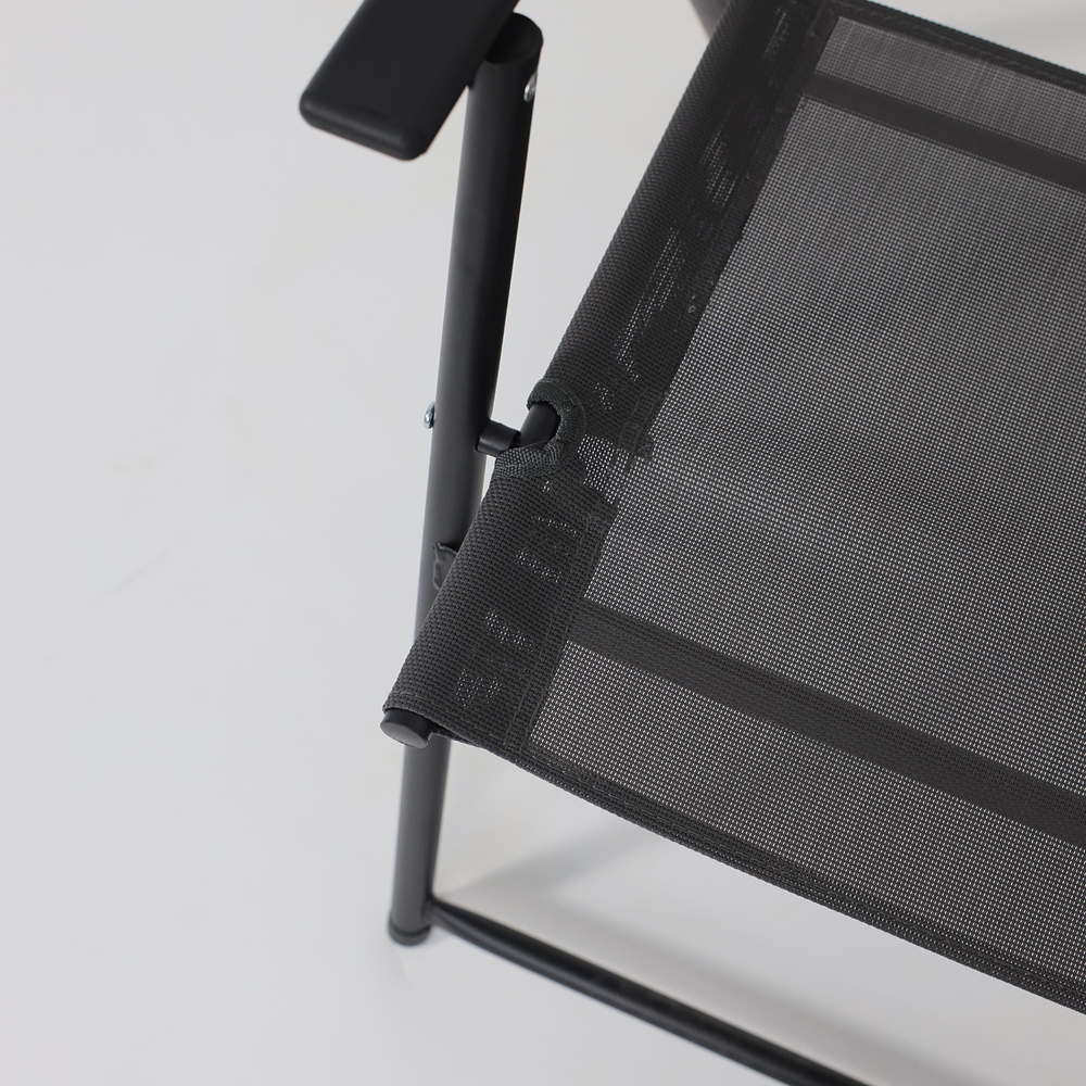 Комплект мебели садовой AksHome PICNIC (стол 1шт, 4 кресла, зонт 1шт), серый, черный - 24