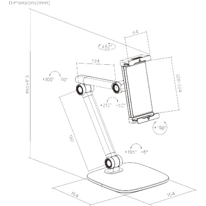 Крепление для планшета (смартфона) Tablet Stand, белый матовый - 10