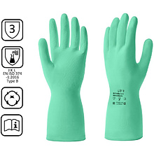 Перчатки латексные с х/б покрытием HQ Profiline р-р M зеленый