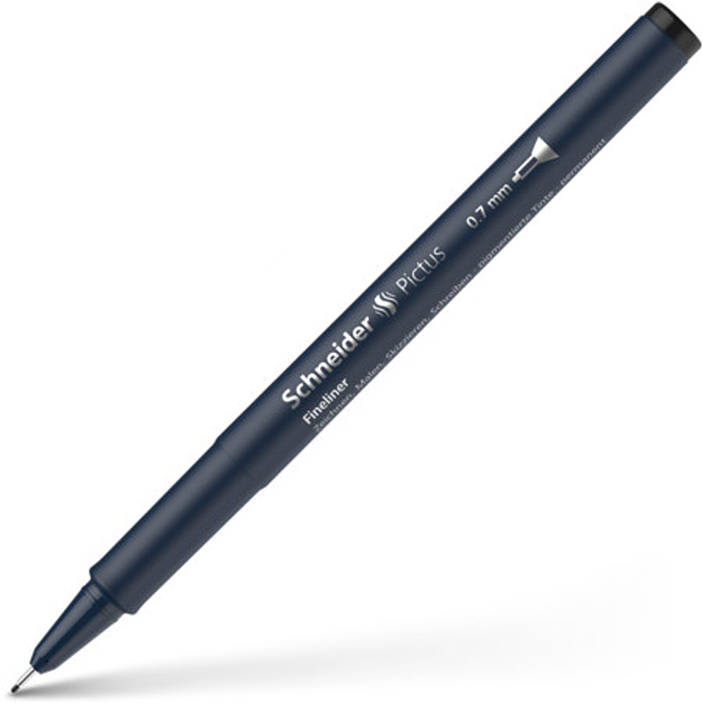 Ручка капиллярная "Schneider Fineliner Pictus", 0.7 мм, черный