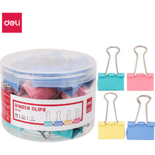 Зажим для бумаг "Deli" ассорти