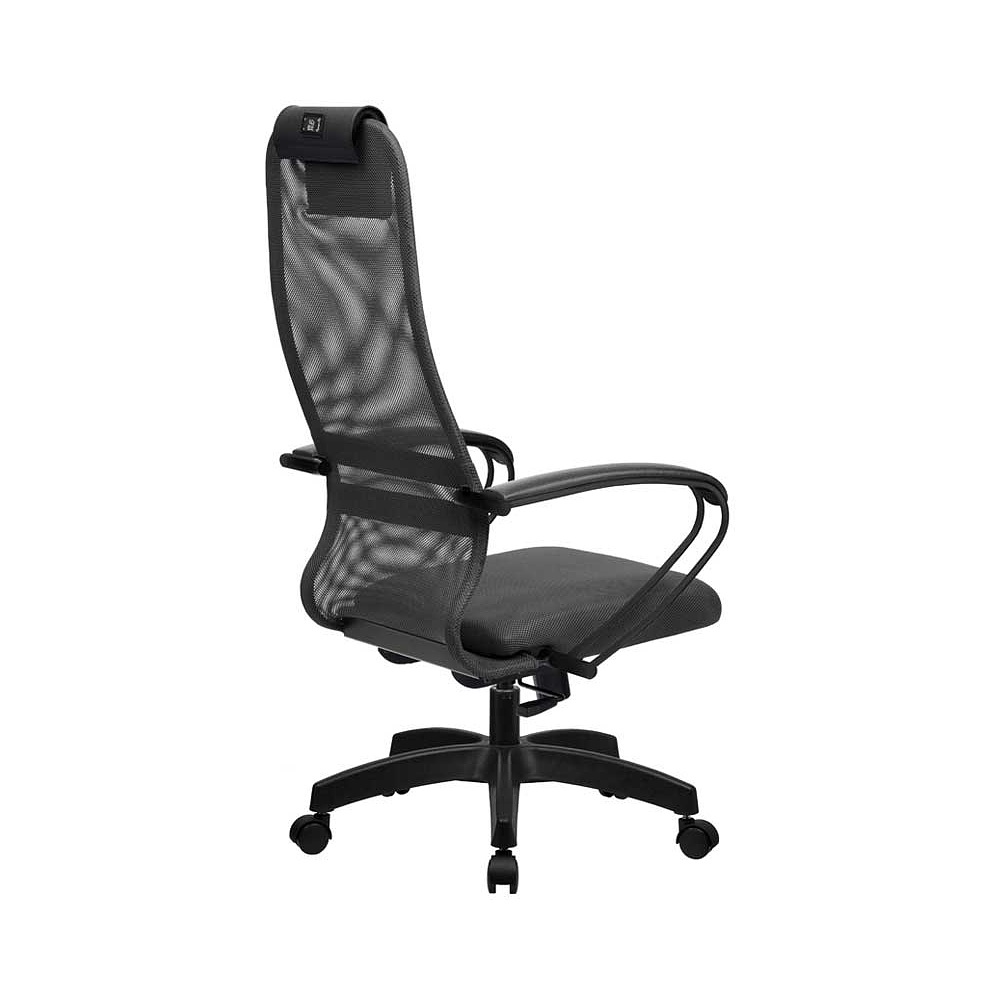 Кресло для руководителя "METTA BP-8 PL", сетка, пластик, темно-серый - 2