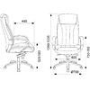 Кресло для руководителя Бюрократ T-9922SL светло-коричневый Leather Eichel, кожа, металл - 6