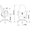 Кресло для персонала "Бюрократ CH-1300N/3C1 Престиж+", пластик, ткань, темно-серый - 6