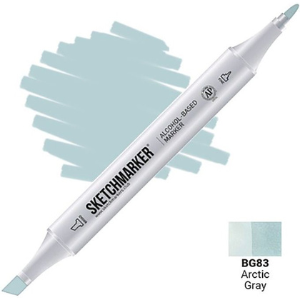 Маркер перманентный двусторонний "Sketchmarker", BG83 серый арктический
