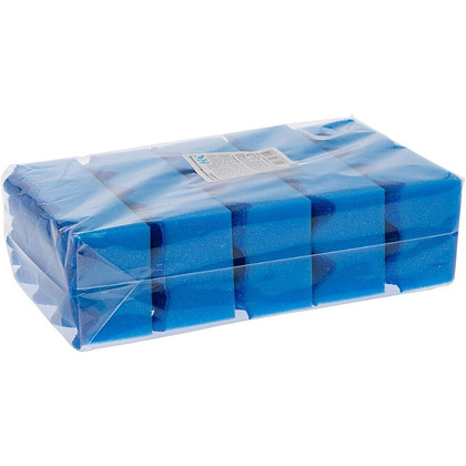 Губка хозяйственная для уборки помещений HQ Profiline, 14х6,3х4,5 см, 5 шт/упак, синий - 6