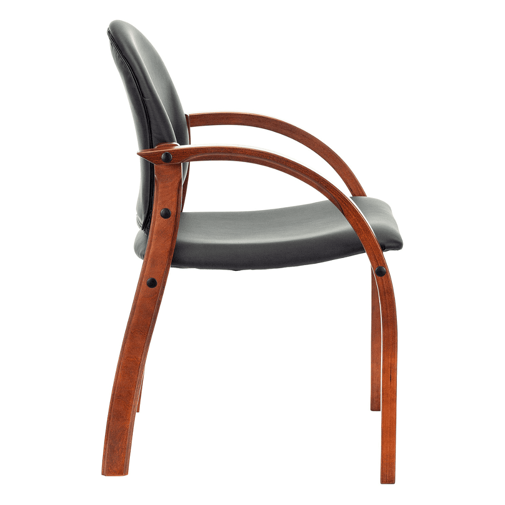 Стул Бюрократ "ДЖУНО", экокожа, черный, дерево - 3