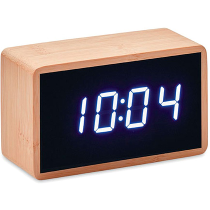 Часы-будильник LED настольные "Miri Clock", коричневый - 2