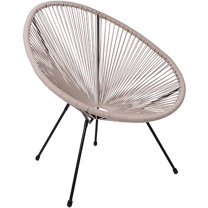 Кресло садовое AksHome RIMINI, искусственный ротанг, коричневый