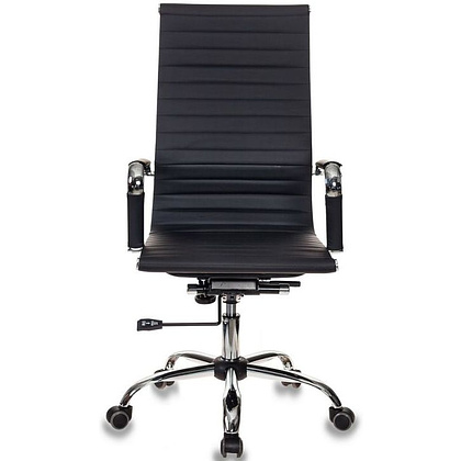Кресло для руководителя "Бюрократ CH-883", кожзам, хром, черный - 2