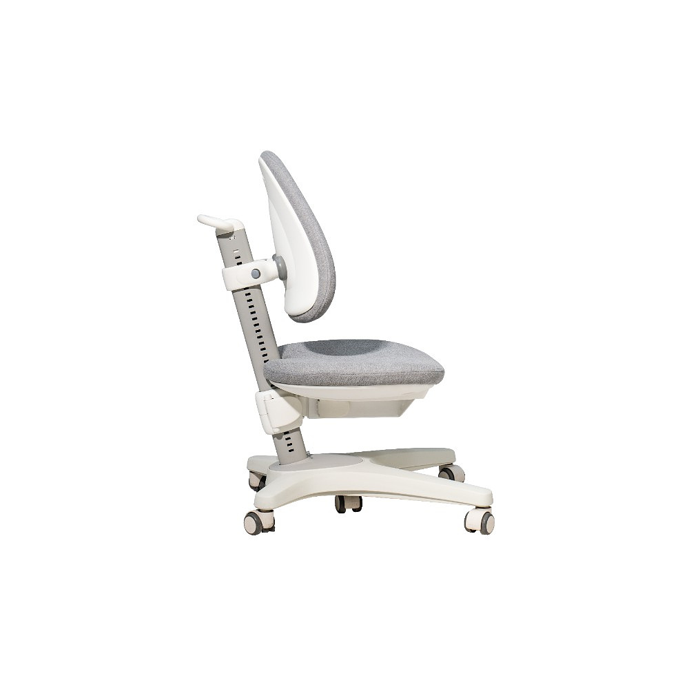 Кресло детское Ergosmart Maximus, ткань, серый, пластик, корпус белый, с чехлом "серебристый аллигатор" - 5