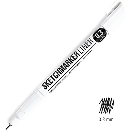 Ручка капиллярная "Sketchmarker", 0.3 мм, черный